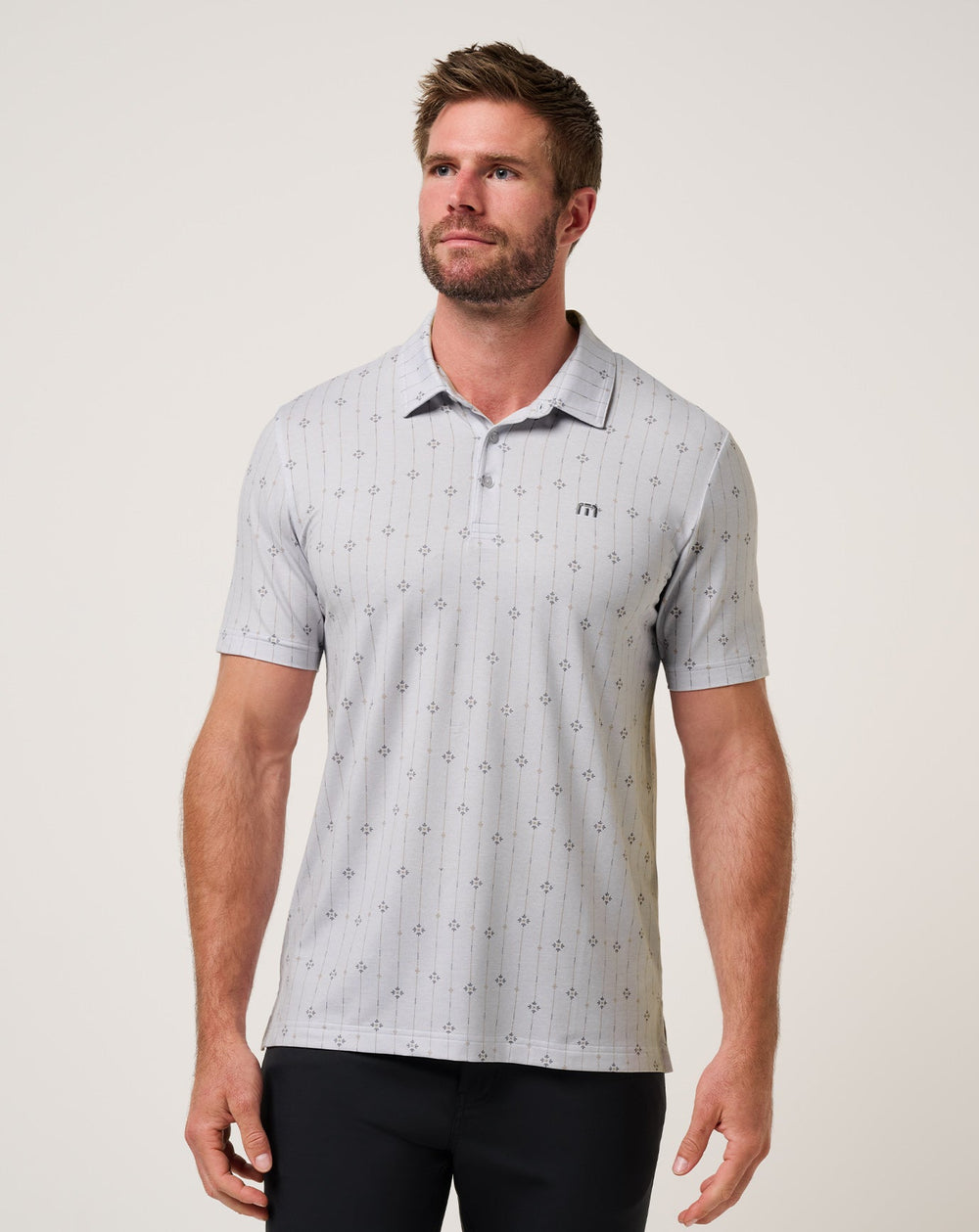 Featherweight Deco Polo Men/Heather Light Grey