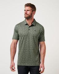Featherweight Caves Polo Men|Golf/Dark Olive