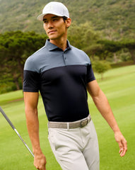 Heater Pro Color Block Polo Men|Golf/Bering Sea