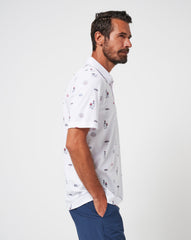 Neighborhood Party Polo Men/White