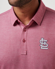 St Louis Cardinals Playoff Pitch Polo Men|New/Heather Red
