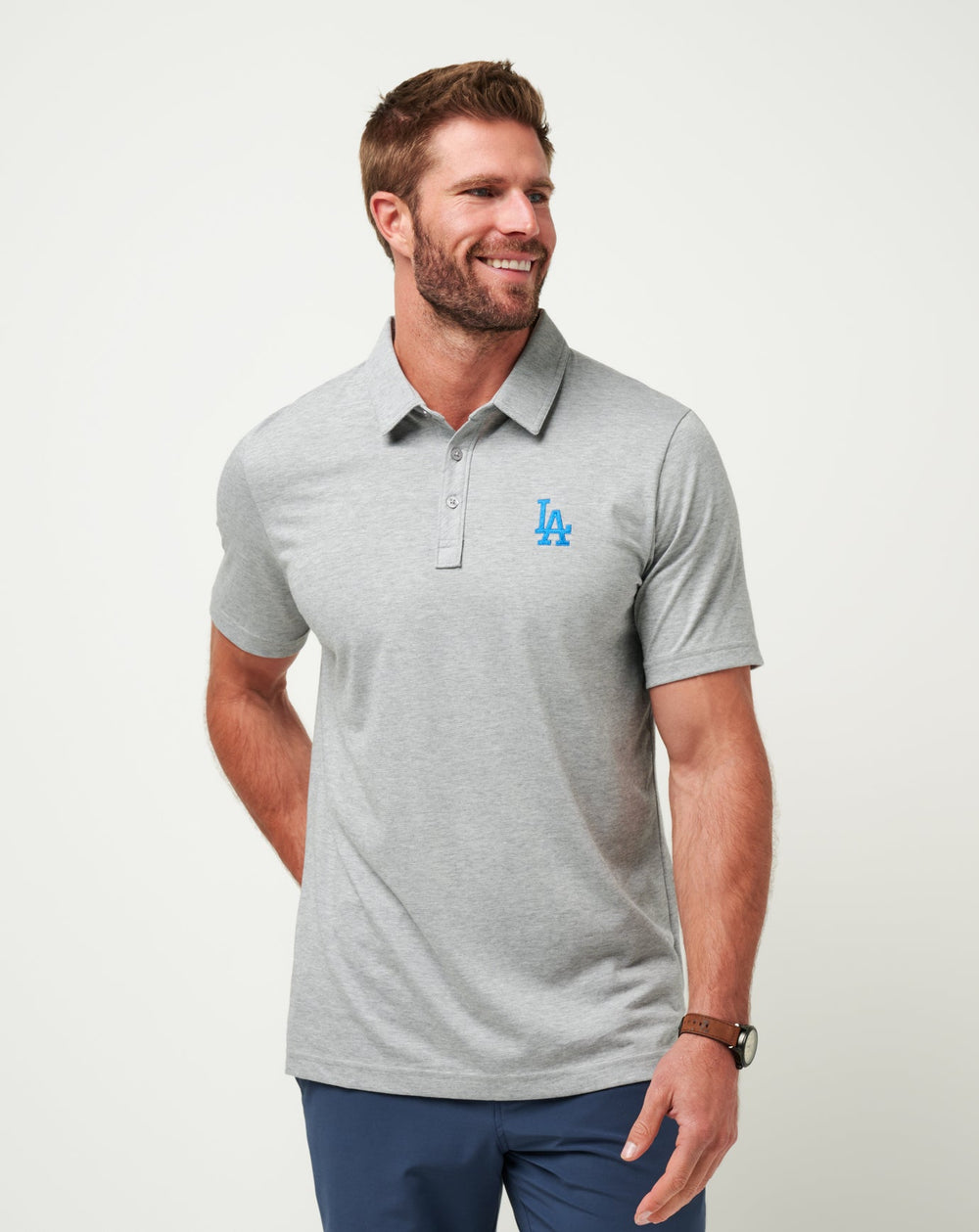 Los Angeles Dodgers The Zinna Polo Men|Game Day|New/Heather Grey