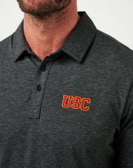 USC The Zinna Polo Men|Game Day|New/Heather Black