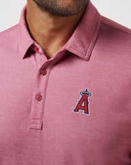 Los Angeles Angels Playoff Pitch Polo Men|New/Heather Red