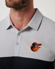 Baltimore Orioles Home Run Leader Polo Men|New/Heather Grey/Black