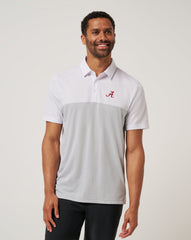 Alabama Drop Back Polo Men|Game Day|New/White/Heather Grey