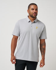 Pittsburgh Pirates Playoff Pitch Polo Men|New/Heather Grey