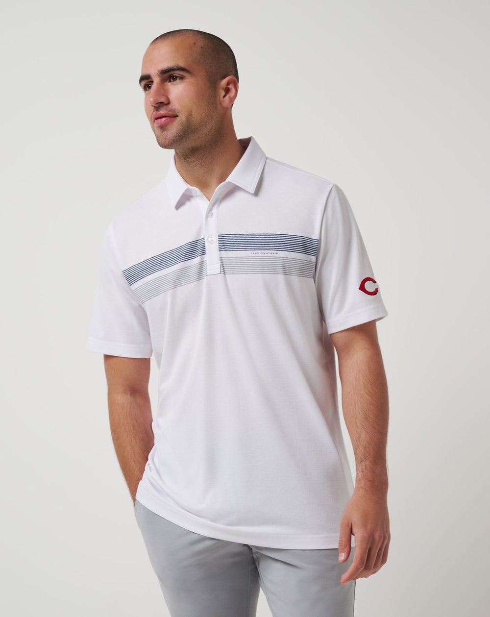 Cincinatti Reds Top Recruit Polo Men|New/White