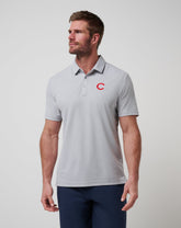 Chicago Cubs Playoff Pitch Polo Men|Game Day|New/Heather Grey