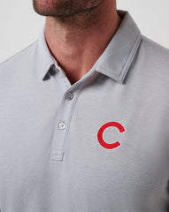 Chicago Cubs Playoff Pitch Polo Men|Game Day|New/Heather Grey