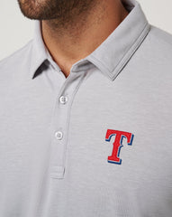 Texas Rangers Playoff Pitch Polo Men|New/Heather Grey