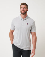 New York Mets Playoff Pitch Polo Men|New/Heather Grey