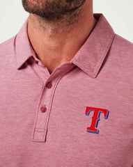 Texas Rangers The Zinna Polo Men|New/Heather Cardinal