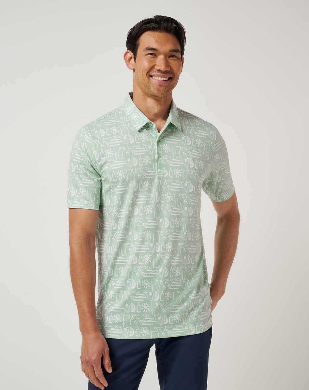 Featherweight Cabana Polo Men|Golf/Aqua Foam