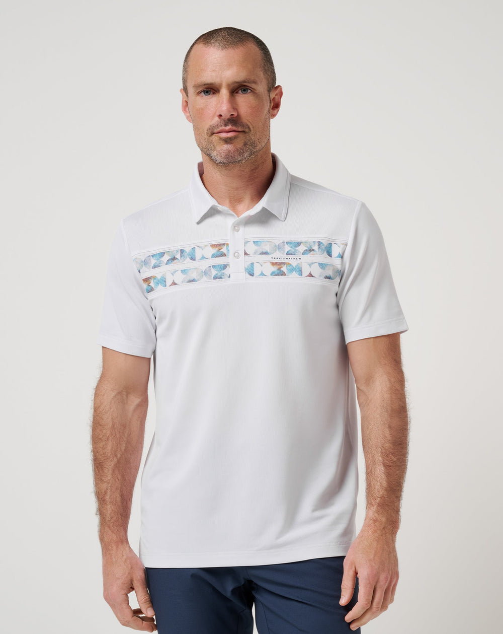 Good Good Chest Stripe Polo Men|Golf/White