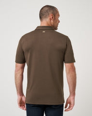 Orchard Walk Polo Men|Golf/Chocolate
