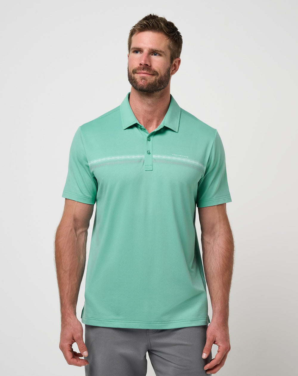 Featherweight Chest Stripe Polo Men|Golf/Wasabi