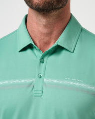 Featherweight Chest Stripe Polo Men|Golf/Wasabi