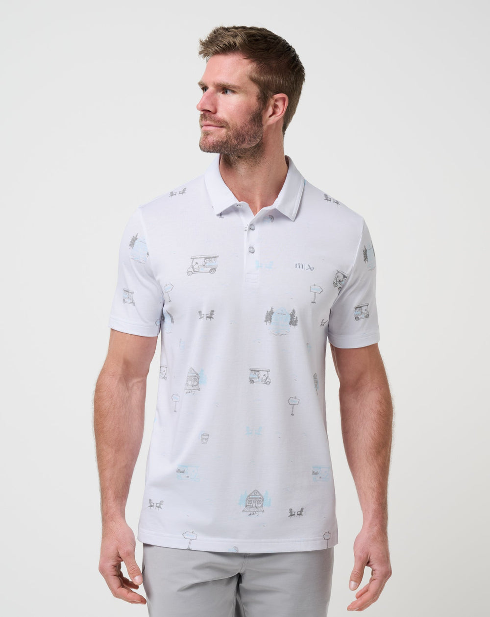 Snow Chance Polo Men|New/White