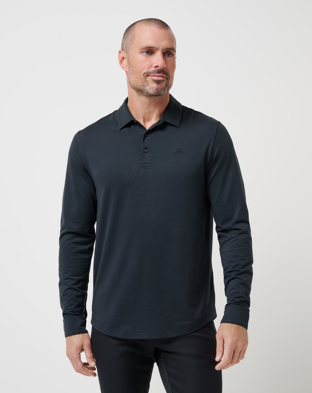 Featherweight Long Sleeve Polo Men/Black