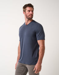 Cloud V-Neck Tee Men/Blue Nights