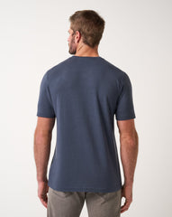 Cloud V-Neck Tee Men/Blue Nights