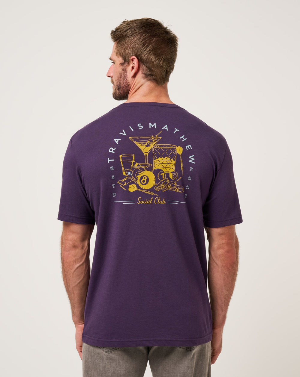 Social Hour Tee Men/Purple Velvet