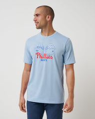 Philadelphia Phillies Strike Two Tee Men|Game Day|New/Heather Blue