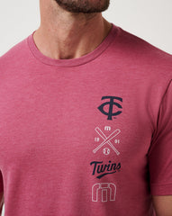 Minnesota Twins Sunset Slam 2.0 Tee Men|New/Heather Red