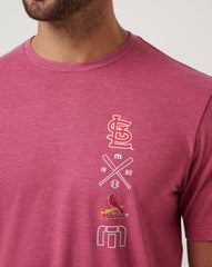 St Louis Cardinals Sunset Slam 2.0 Tee Men|New/Heather Red