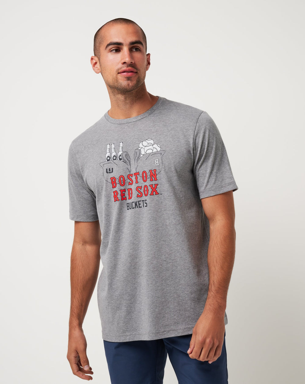 Boston Red Sox Strike One Tee Men|Game Day|New/Heather Grey