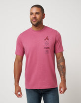 Atlanta Braves Sunset Slam 2.0 Tee Men|New/Heather Red