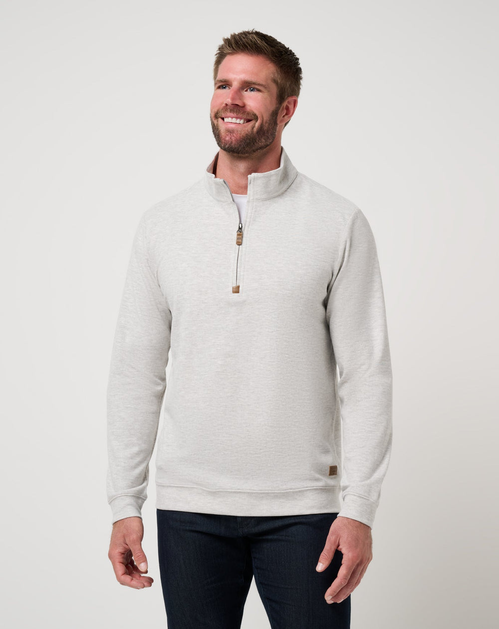 Cloud Sweater Quarter Zip Men/Heather Grey