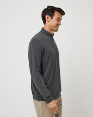 Cloud Sweater Quarter Zip Men/Heather Black