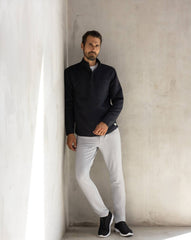 Transatlantic Quarter Zip Men/Black