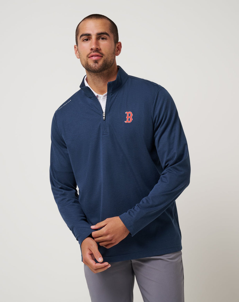 Boston Red Sox Time To Tailgate Quarter Zip Men|Game Day|New/Navy