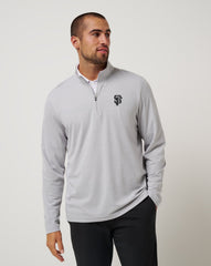San Francisco Giants Time To Tailgate Quarter Zip Men|New/Heather Grey