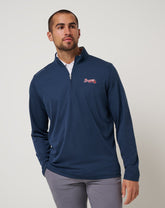 Atlanta Braves Time To Tailgate Quarter Zip Men|New/Navy