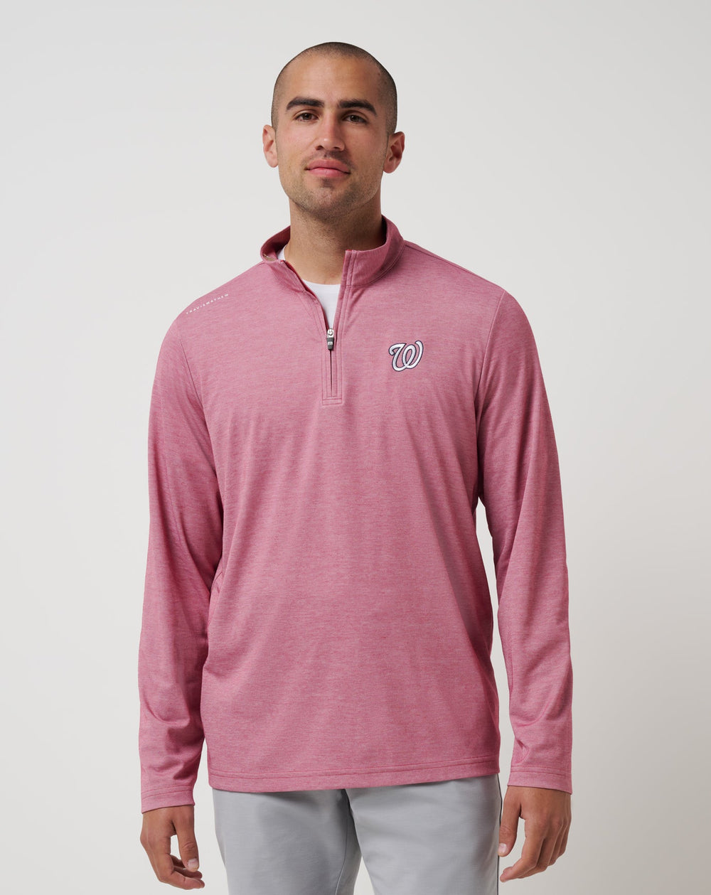 Washington Nationals Time To Tailgate Quarter Zip Men|New/Heather Red