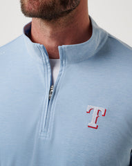 Texas Rangers Time To Tailgate Quarter Zip Men|New/Heather Blue