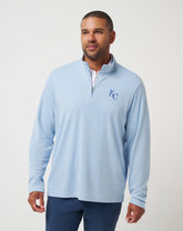 Kansas City Roayals Time To Tailgate Quarter Zip Men|New/Heather Blue