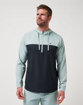 Coin Toss Quarter Zip Hoodie Men|New/Gray Mist