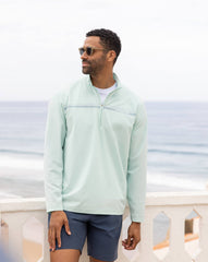 On The Map Quarter Zip Men|Golf/Eggshell Blue