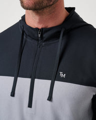 Coin Toss Quarter Zip Hoodie Men|New/Heather Light Grey
