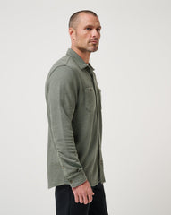 Cloud Waffle Shirt Jacket Men/Dark Olive