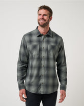Cloud Flannel Plaid Button-Up Men/Dark Olive