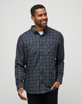 Cloud Flannel Plaid Button-Up Men/Total Eclipse/Apricot