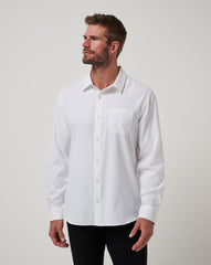 Techwoven Tidbits Button-Up Men/White