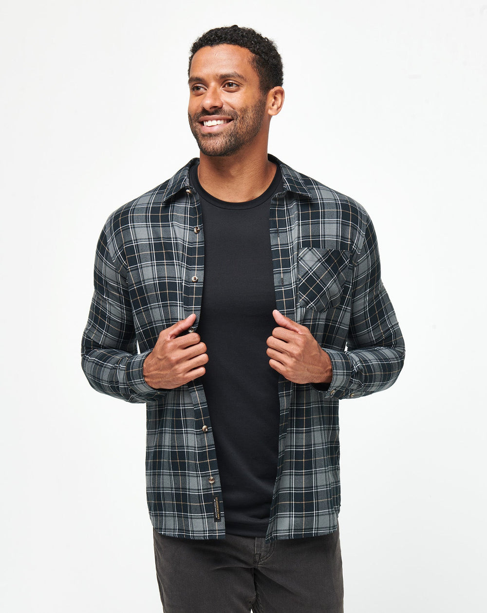 Sir Travis Button-Up Men/Black