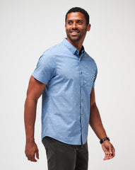 Wind It In Button-Up Men/Heather Quiet Harbor